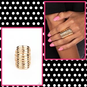 2/$10 Paparazzi Imperial Glory - Gold Ring